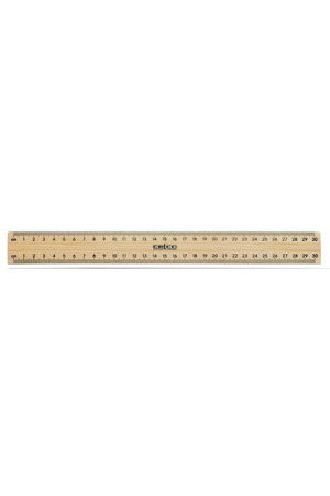 Celco Ruler 30cm - Metal Edge (Wooden)