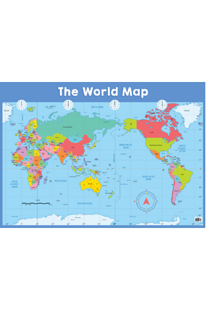 The World Map (Centre-Folded) A1 Chart