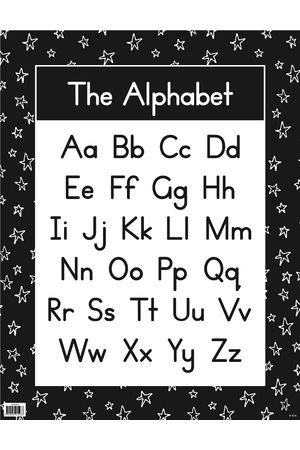 Black & White - Alphabet Chart (Print Font)