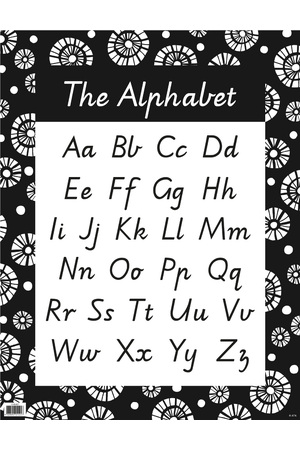 Black & White - Alphabet Chart (Victoria)