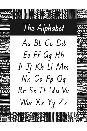 Black & White - Alphabet Chart (Queensland)
