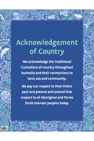 Wonderlands: Sea - Acknowledgement of Country Chart