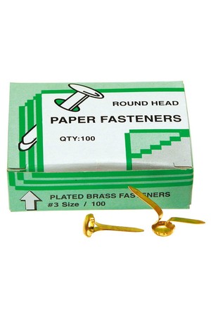 Metal Paper Fasteners Split Pin Box of 100 x 11mm - Zart