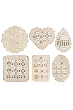 Wooden Threading Shapes - Pack of 30