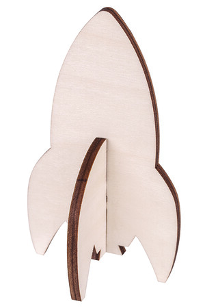 Wooden Interlocking Rockets - Pack of 10