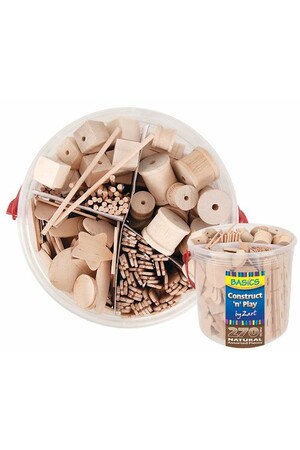 Basics - Construct 'n' Play: Natural (Tub of 270)