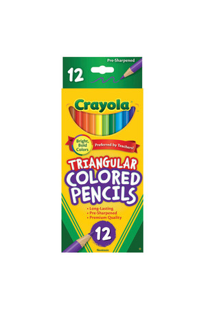 Crayola Coloured Pencils - Triangular (Pack of 12)