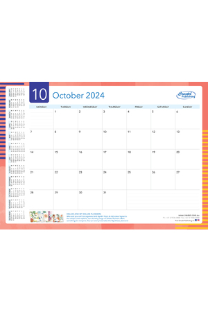 Monthly Desk Pad Calendar 2024
