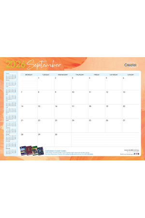 Monthly Desk Pad Calendar 2026