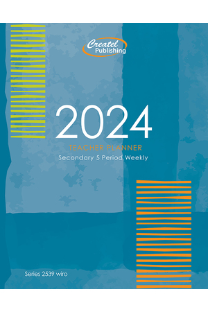 Secondary 5-Period Planner 2024 - (Weekly) - Wiro Bound