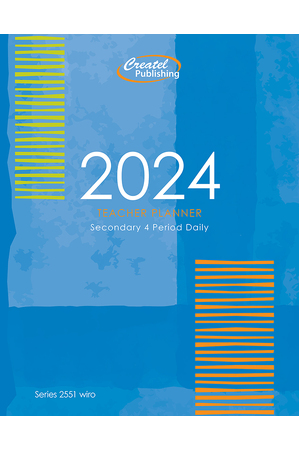 Secondary 4-Period Planner 2024 (Daily) - Wiro Bound