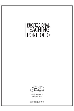 Professional Teaching Portfolio - Loose Leaf (Refill Only)
