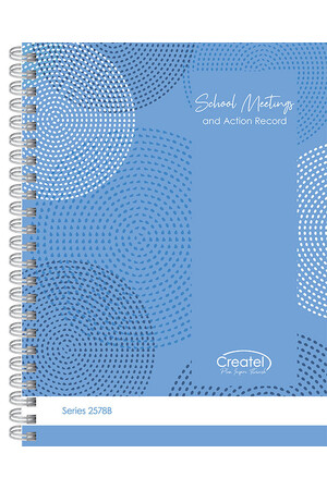 School Meeting Record Book - Blue