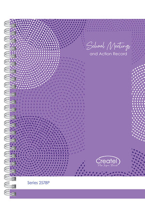 School Meeting Record Book - Purple