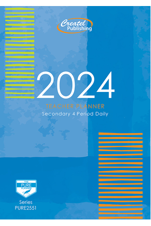 Secondary 4-Period Pure Paperback Planner 2024 (Daily)