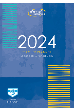 Secondary 6-Period Pure Paperback Planner 2024 (Daily)