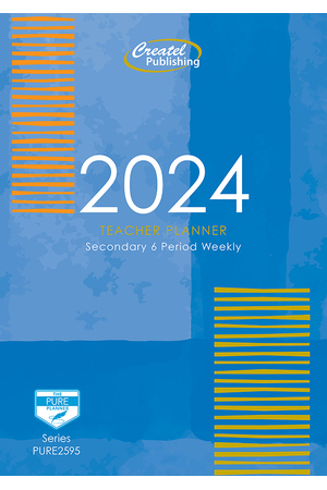 Secondary 6-Period Pure Paperback Planner 2024 (Weekly)