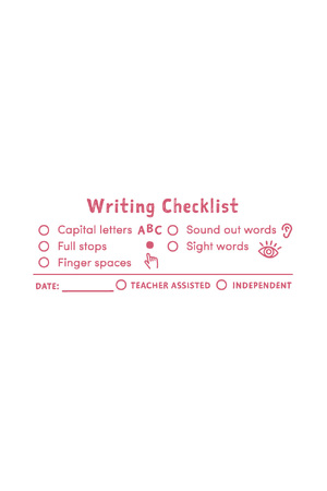 Early Years Writing - Checklist Stamp