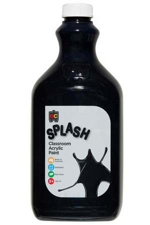 Splash Acrylic Paint 2L - Licorice (Black)