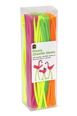 Chenille Stems (30cm) - Pack of 200: Fluoro