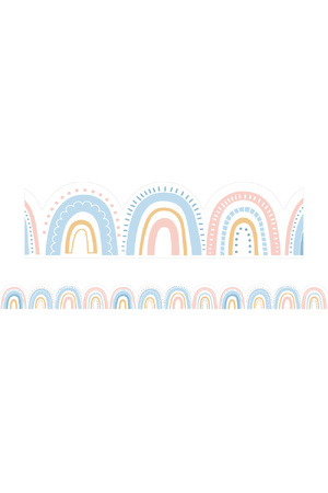 Pastel Rainbows (Clouds & Sky) - Die-Cut Border (Pack of 12)