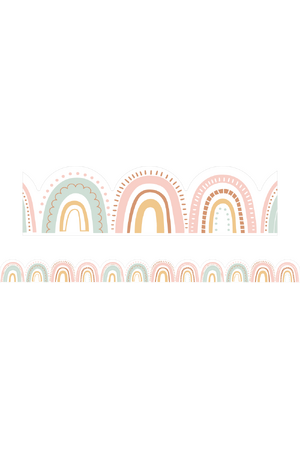 Pastel Rainbows (Soil & Sand) - Die-Cut Border (Pack of 12)