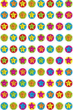Dynamic Dots Star Stickers