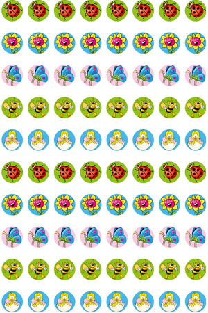 Dynamic Dots Spring Environment Stickers (Previous Design)