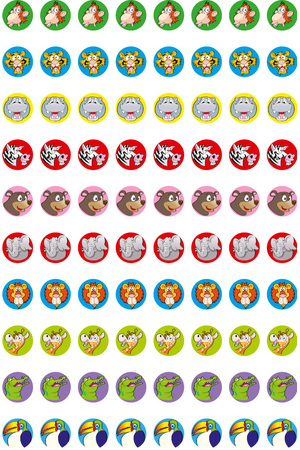 Dynamic Dots Zoo Stickers (Previous Design)