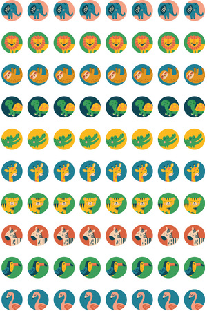 Dynamic Dots Zoo Stickers