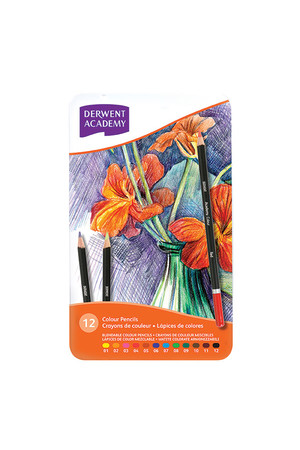 Derwent Academy Coloured Pencils (Tin of 12)