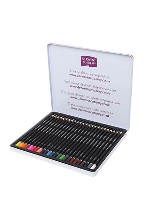 Derwent Academy Coloured Pencils (Tin of 24)