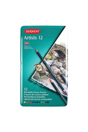 Derwent Coloured Pencils - Artists (Tin of 12)