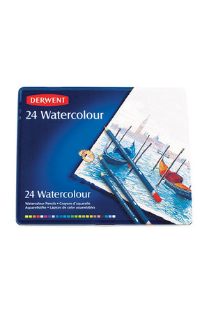 Derwent Coloured Pencils - Watercolour Tin of 24 (Single Tin)