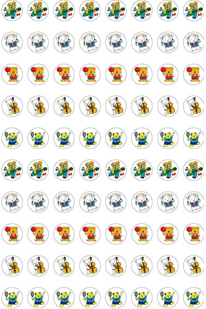 Dynamic Glitz Teddy Glitter Stickers