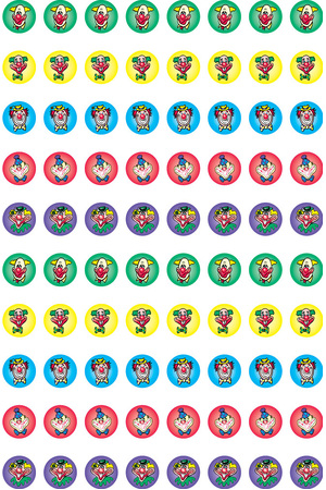 Dynamic Glitz Clown Glitter Stickers