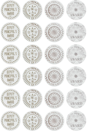 Deputy Principal's Silver Foil on Brushed Silver Award Stickers - Pack of 72