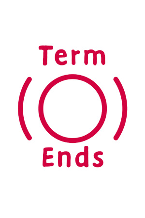 Term Ends - Diary Stamp