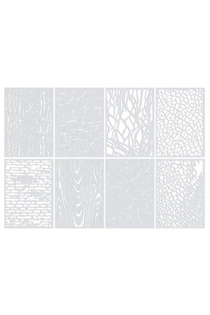 Stencil & Rubbing Sheets A4 - Textures (Pack of 8)