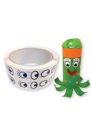 Adhesive Eyes - Black and White (Roll of 2000)