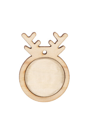 Wooden Reindeer Pendants (Pack of 10)