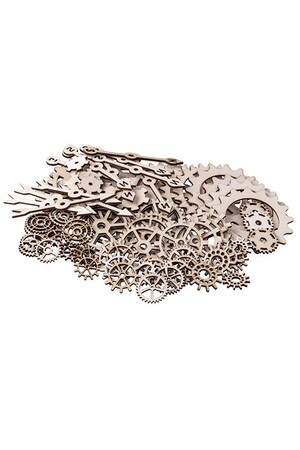 Wooden Assorted Gears & Cogs (Pack of 100)