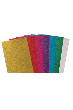 Glitter Paper - A4 Assorted: 160 gsm (Pack of 50)