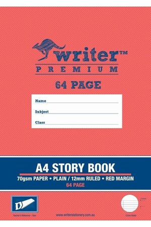 Writer Premium Story Book 12mm Solid Ruled (64PG)
