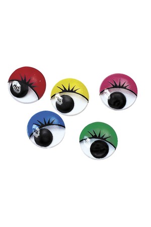 Joggle Eyes with Lashes - Pack of 100
