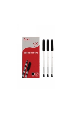 Pen 1.0mm Ballpoint Medium: Black (Box of 12)