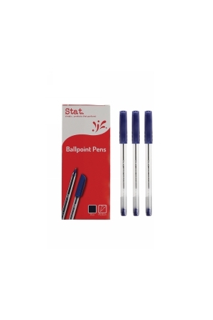 Pen 1.0mm Ballpoint Medium: Blue (Box of 12)