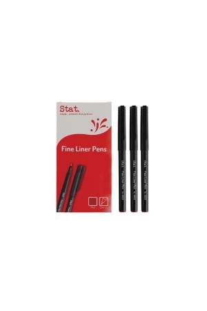 Stat Fineliner 0.4mm Fibre Nib: Red (Box of 12)