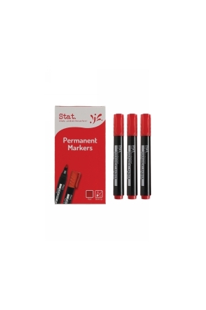 Stat Permanent Marker: 2.0mm Bullet Nib - Red (Box of 12)