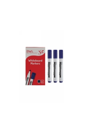 Stat Whiteboard Marker - 2.0mm Bullet Nib: Blue (Box of 12)